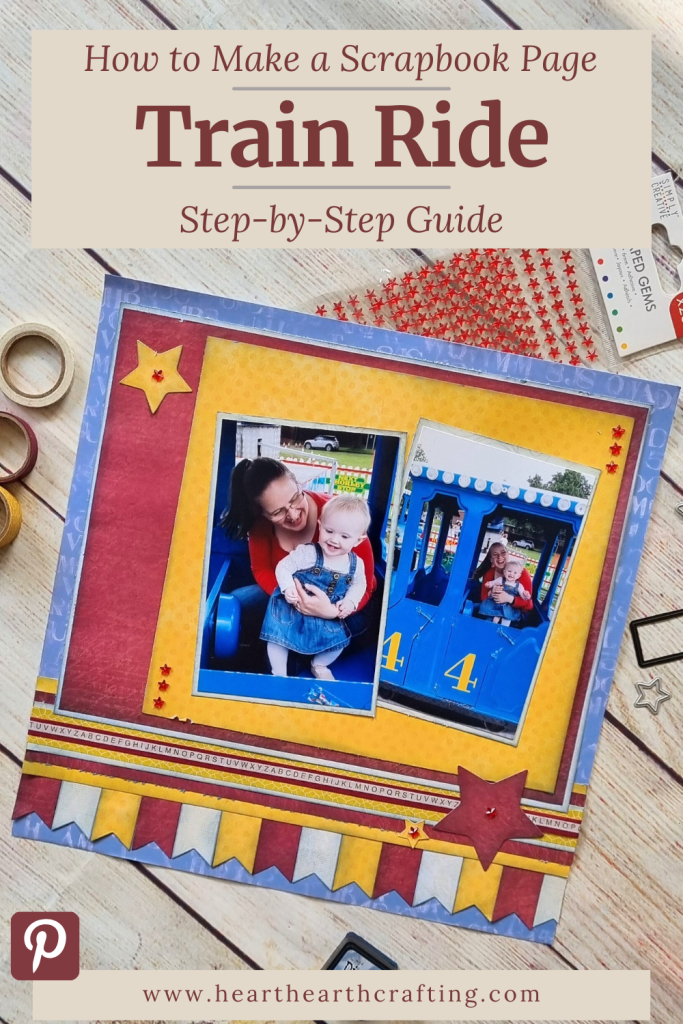 How to Make a Train Ride Scrapbook Layout [Step-by-Step Guide] Pinterest Pin