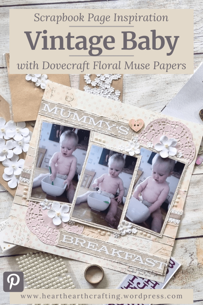 Vintage Baby Scrapbook Layout Inspiration Pinterest Pin