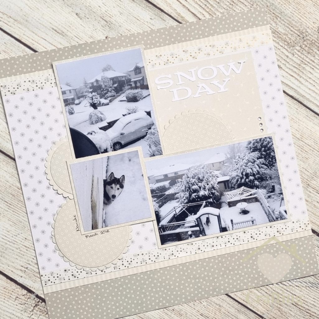 How to Make a Snowy Scrapbook Layout