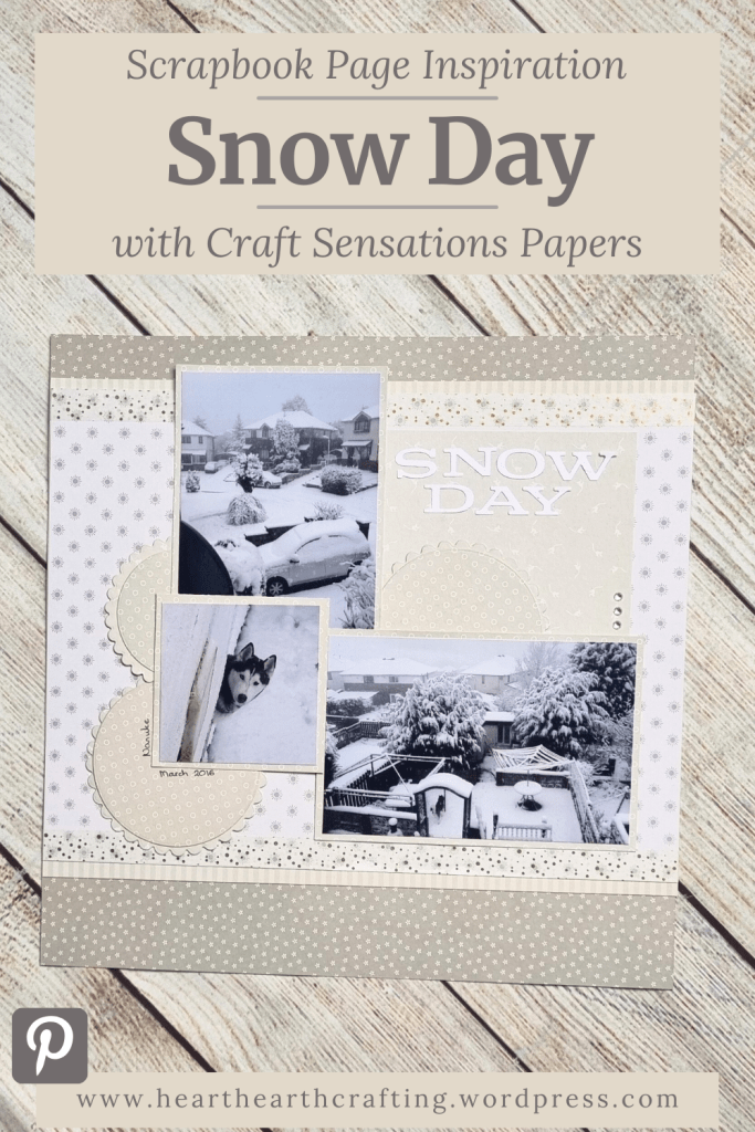 How to Make a Snowy Scrapbook Layout Pinterest Pin