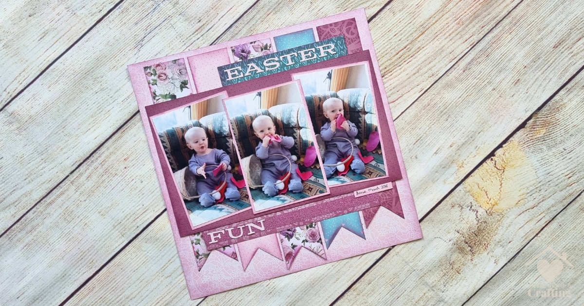Elegant Scrapbook Embellishments for Big and Bold Layouts | Easter Fun Layout