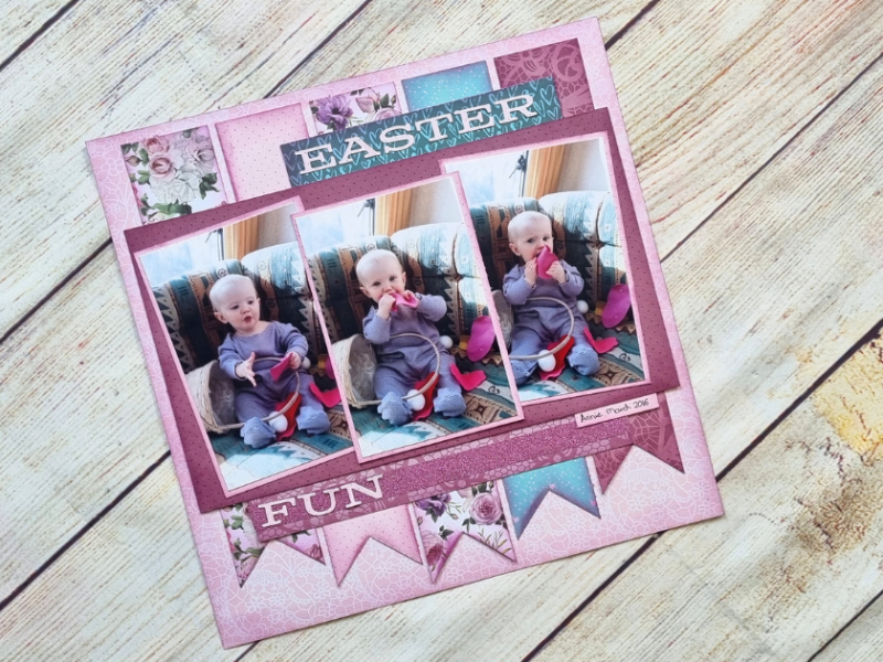 Elegant Scrapbook Embellishments for Big and Bold Layouts | Easter Fun&nbsp;Layout