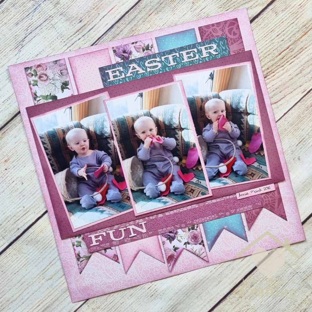 Elegant Scrapbook Embellishments for Big and Bold Layouts | Easter Fun Layout