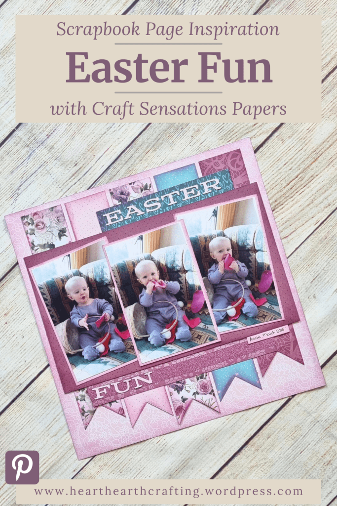 Elegant Scrapbook Embellishments for Big and Bold Layouts | Easter Fun Layout Pinterest Pin
