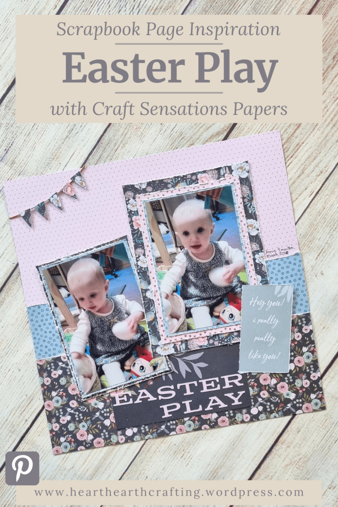 How to Make a Sweet Easter Scrapbook Page Pinterest Pin