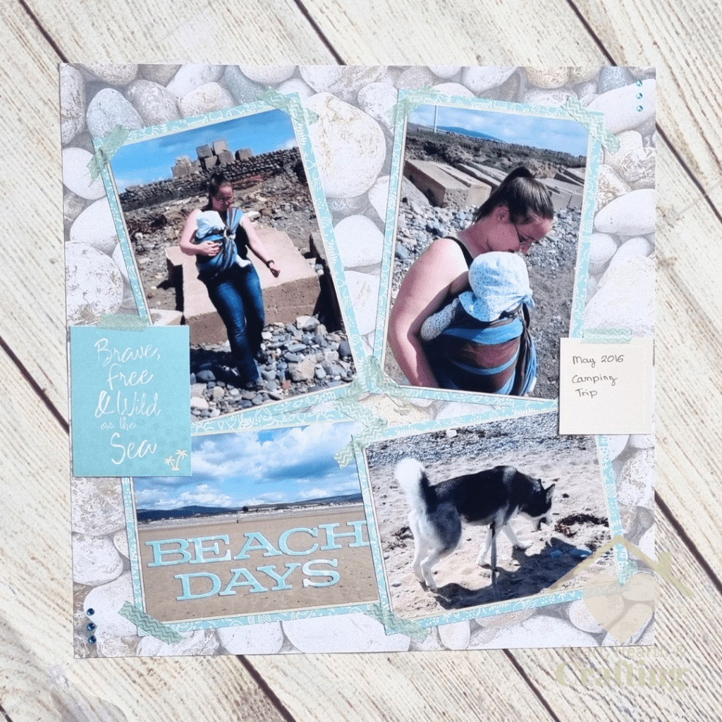 How to Make a Beach Themed Scrapbook Page